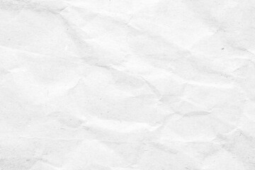 Abstract white crumpled and creased recycle paper texture background