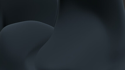 3d black background monocrome banner abstract fluid silk fabric