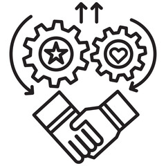 strategic alliances icon vector sign