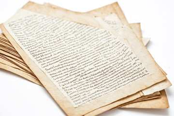 Obraz premium Old Manuscript with Handwritten Script