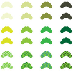 24種類の緑の松