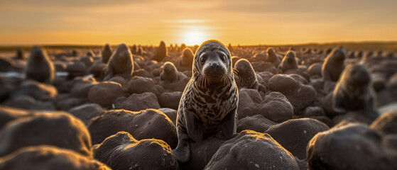 Fototapeta premium A group of Seal