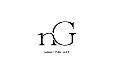 Fototapeta premium GN, NG, G, N abstract letters logo monogram