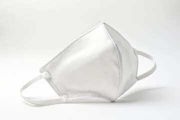 White Face Mask on White Background