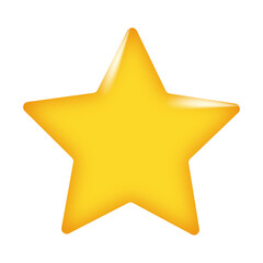 star icon vector isolated. Realistic 3d design