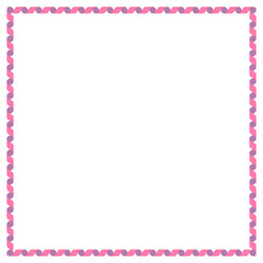 ピンクと紫のねじれたリボンの枠