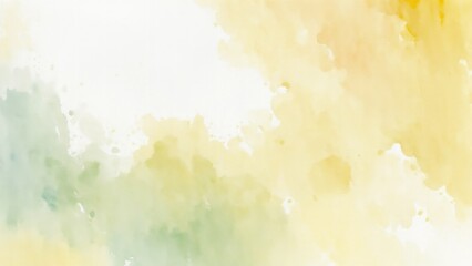 Colorful Gray green yellow beige and orange watercolor background of abstract with paint blotches and soft blurred texture