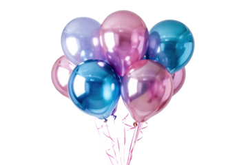 Shiny Colored Balloons Cluster