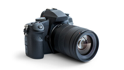 Professional DSLR Camera on Transparent Background