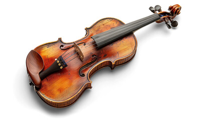 Fototapeta premium Vintage Violin on Transparent Background