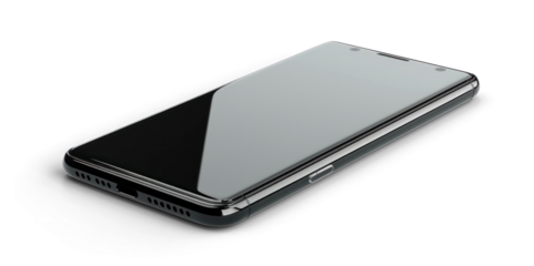 Modern Smartphone with Reflective Screen