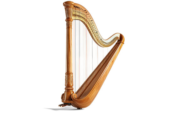 Elegant Wooden Harp