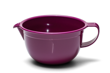 Purple Plastic Measuring Cup on Transparent Background