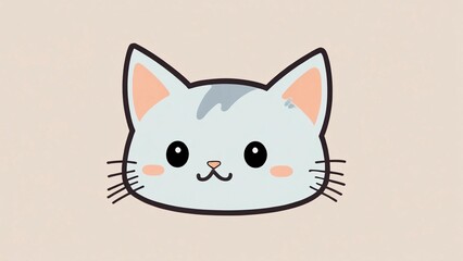 Fototapeta premium Icon cat cute 