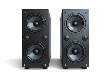 Fototapeta premium Black Modern Speakers Isolated Transparent Background