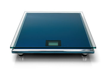 Digital Glass Bathroom Scale on Transparent Background