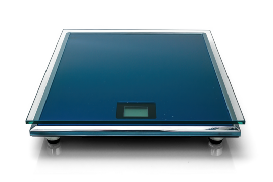 Digital Glass Bathroom Scale on Transparent Background