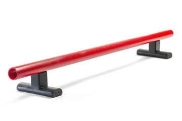 Red Skateboard Rail on Transparent Background