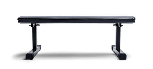 Black Workout Bench on Transparent Background
