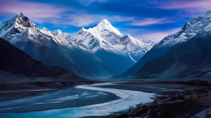 landscape with snow