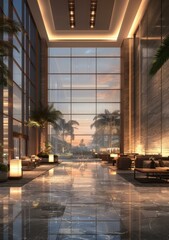 Modern and Luxurious Hotel Lobby