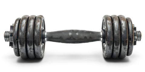Heavy Dumbbell on Transparent Background