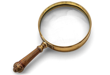 Antique Magnifying Glass with Wooden Handle