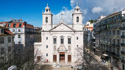 Aerial view from Sao Paulo church ,Lisbon,Portugal