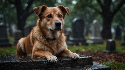 showing best of loyalty, the dog, protection the tomb of his owner in extreme weather, true love for his master, natural and unbiased love