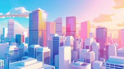 3D rendering of the city