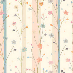seamless pattern with flowers