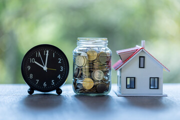 Investing money in property through mortgage loan, careful saving, turns each coin into valuable...
