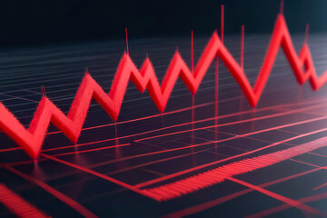 Naklejka premium stock market graph down lose bankrupt 