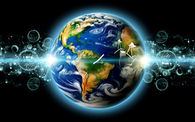 Green energy protect the earth, generated ai