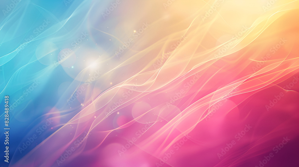Aufkleber a colorful background with a blue line and a yellow line - stock background,abstract light golden gr
