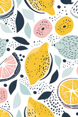 pattern with lemon