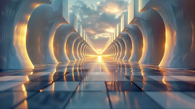 Futuristic Sci-Fi Corridor Interior Design