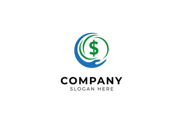 Care Money Logo Template Design Vector Flat Concept