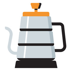 Kettle flat illustration. tea or coffee kettle