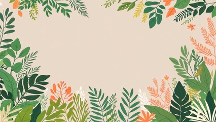 Background grass and flowers