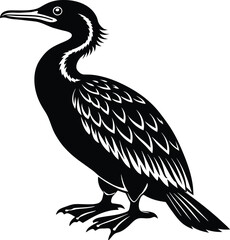 Cormorant Silhouette Vector illustration