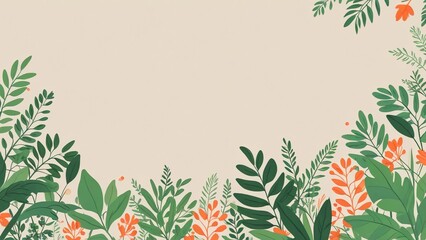 Background grass and flowers