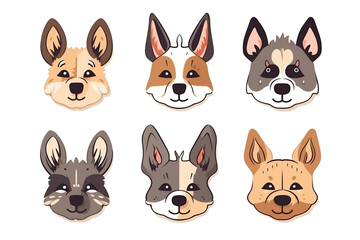 Fototapeta premium set of dogs