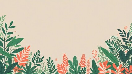 Background grass and flowers