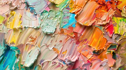 Fototapeta premium surface drawing Abstract background art The detailed texture of the brush strokes colorful artwork