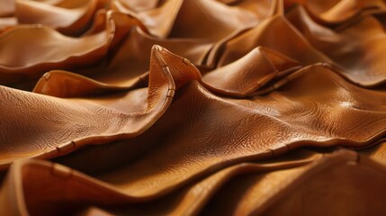 wallpaper of leather texture folded as dunes of a desert