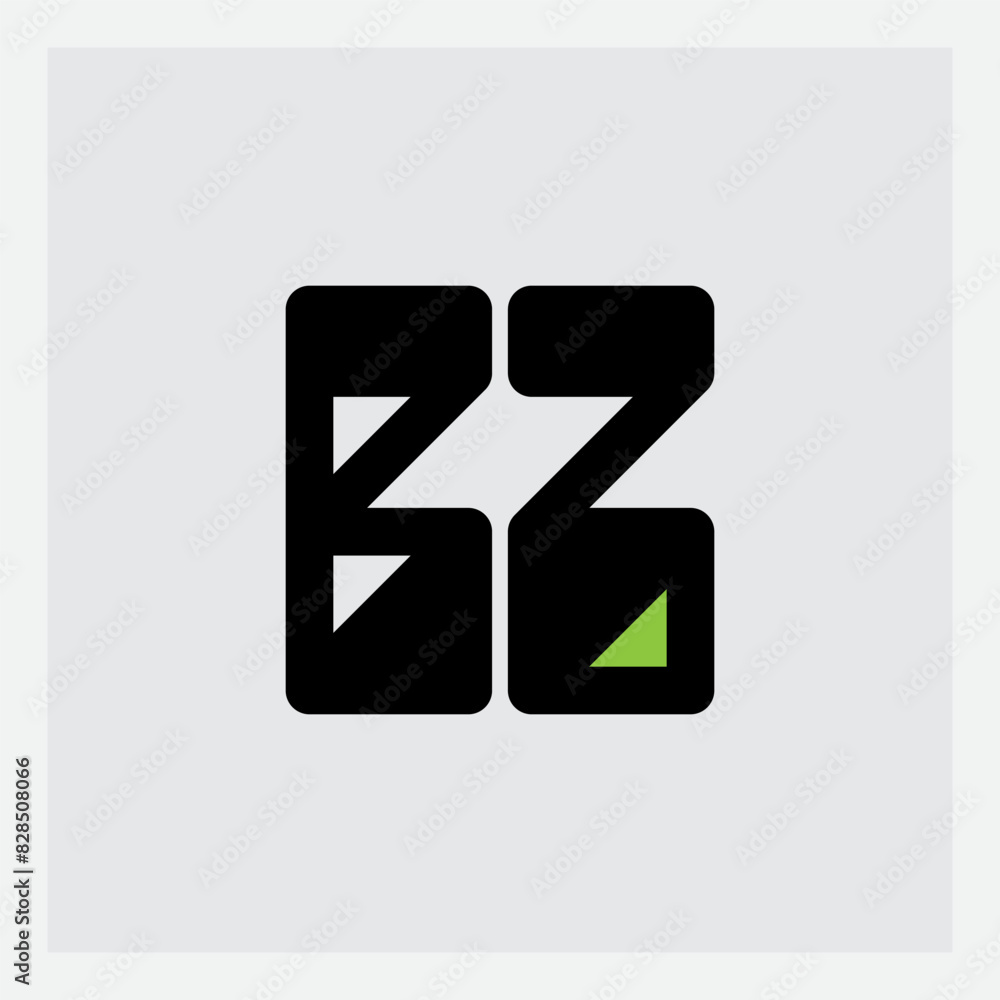 Poster b and z logo. bz - initials, monogram or logotype. design element or icon.