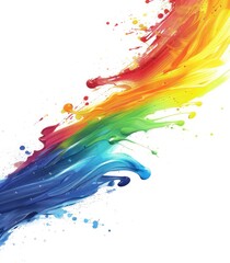 colorful strokes of paint illustration on a white background
