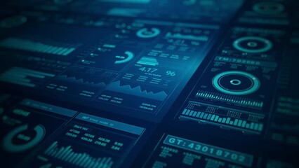 Information reports of business strategy for investment, HUD infographic business and financial investment, Data analytics for visualizing complex data metrics and trends. - Powered by Adobe