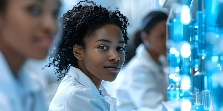 Highlight Black individuals impactful contributions to STEM fields. Concept Black Excellence in STEM, Breakthrough Innovations, Trailblazing Scientists, STEM Pioneers, Inspiring Achievements
